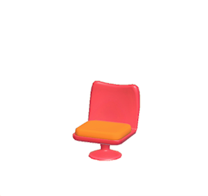 Orange Pop art chair