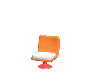 Orange Pop art chair