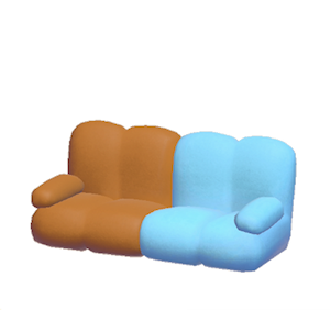 Brown Pop art sofa