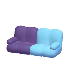 Plum Pop art sofa