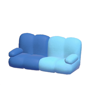 Navy Pop art sofa