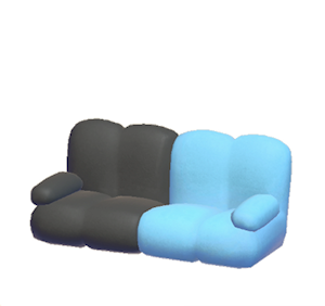 Black Pop art sofa