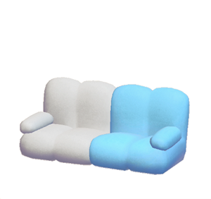 White Pop art sofa