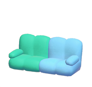 Aquamarine Pop art sofa