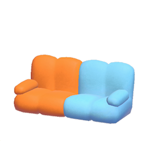 Orange Pop art sofa