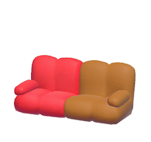 Brown Pop art sofa