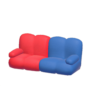 Navy Pop art sofa