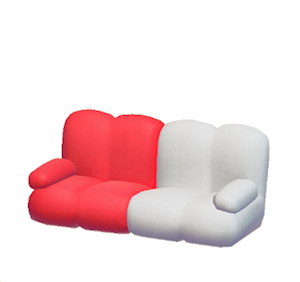 White Pop art sofa