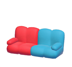 Blue Pop art sofa