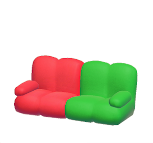 Green Pop art sofa