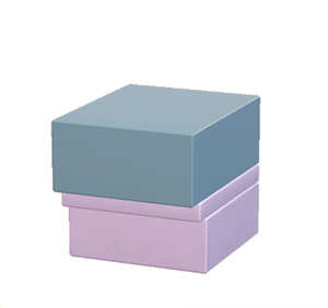 Cyan Protruding wall