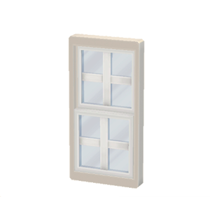 White Sash window