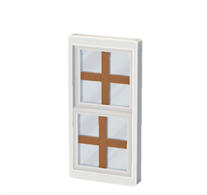 Brown Sash window