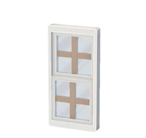 Beige Sash window