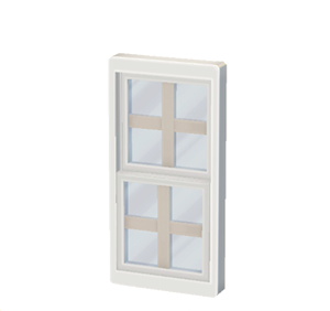White Sash window