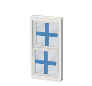 Blue Sash window