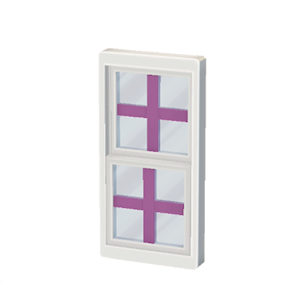 Purple Sash window
