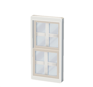 White Sash window