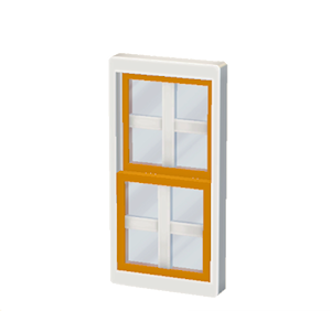 Orange Sash window