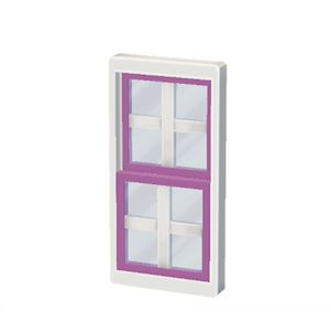 Purple Sash window