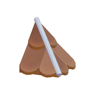 Brown Scale hipped roof