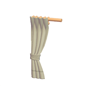 Beige Simple curtain (left)