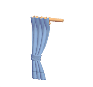 Navy Simple curtain (left)