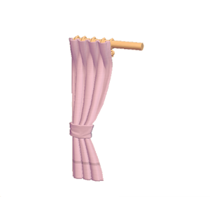 Pink Simple curtain (left)