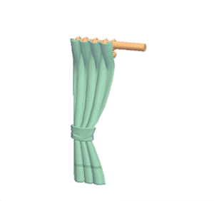 Aquamarine Simple curtain (left)