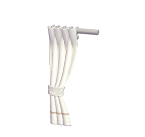 White Simple curtain (left)