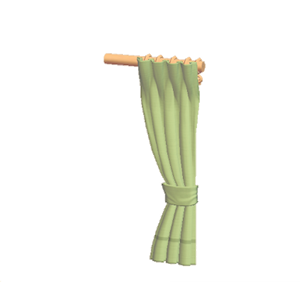 Lime Simple curtain (right)