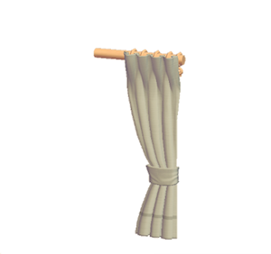 Beige Simple curtain (right)