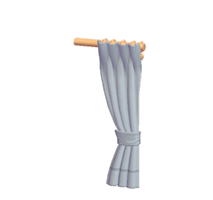 Gray Simple curtain (right)