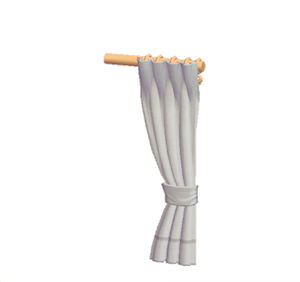 White Simple curtain (right)