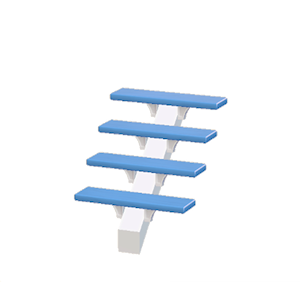 Blue Sleek steps