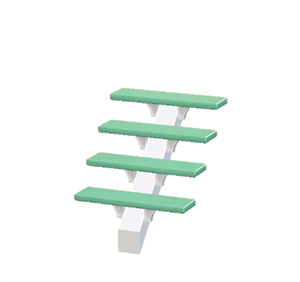 Aquamarine Sleek steps