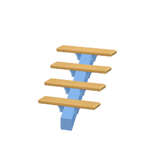 Blue Sleek steps