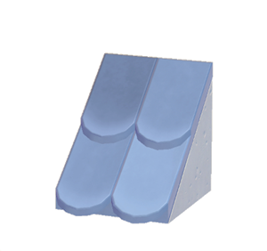 Cyan Sloped scale roof