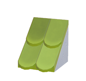 Lime Sloped scale roof