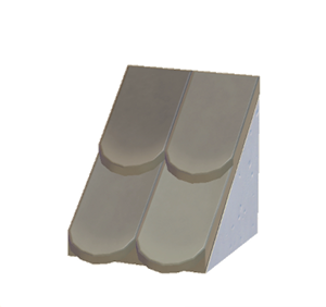 Beige Sloped scale roof