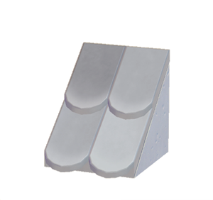 White Sloped scale roof