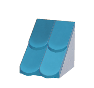 Blue Sloped scale roof