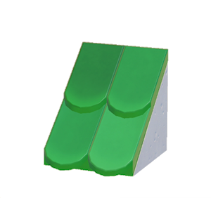Green Sloped scale roof