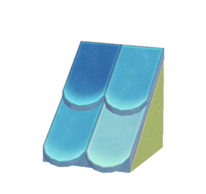 Lime Sloped scale roof
