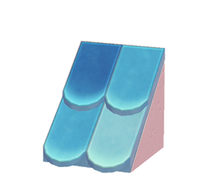 Pink Sloped scale roof