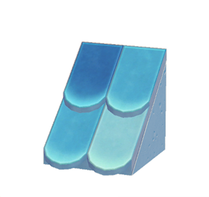 Blue Sloped scale roof