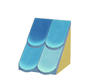Yellow Sloped scale roof