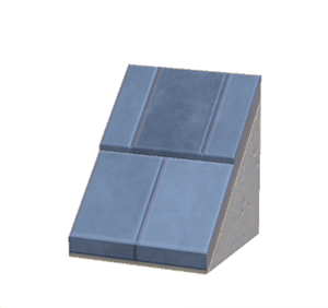 Cyan Sloped stone roof