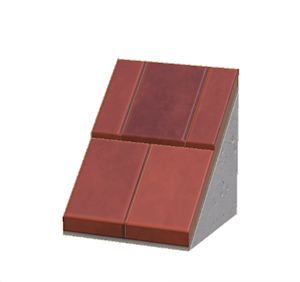 Red Sloped stone roof