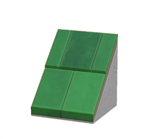 Green Sloped stone roof
